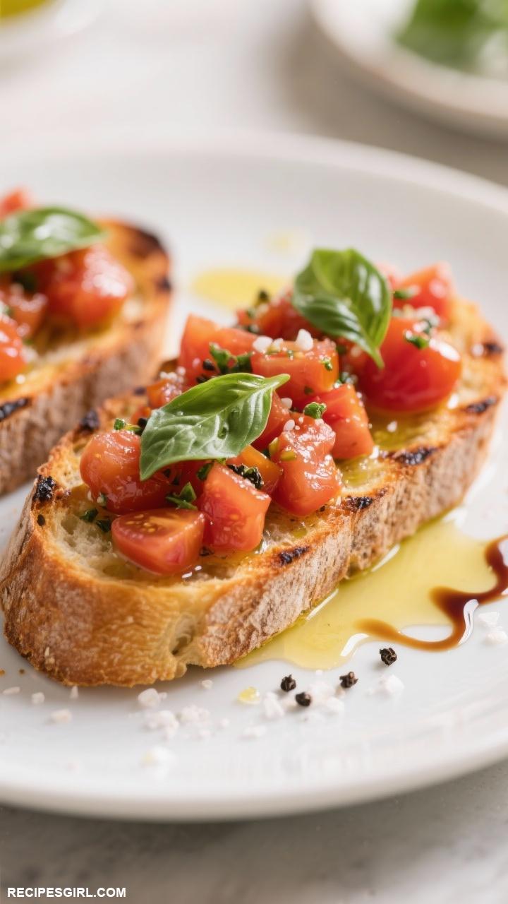 appetizer recipes Bruschetta with Tomato and Basil