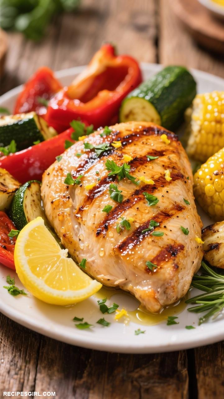 chicken recipes 1. Grilled Lemon Herb Chicken