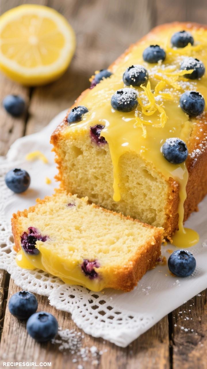 dessert recipes Lemon Blueberry Pound Cake