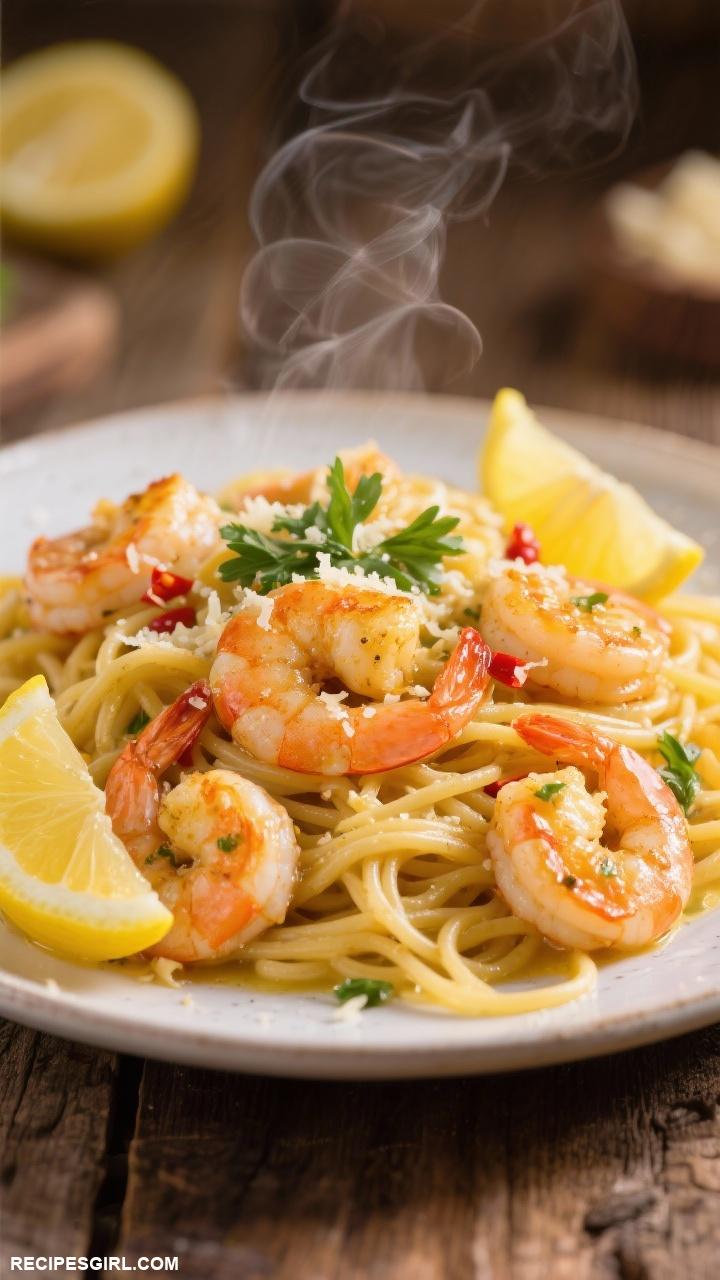 dinner ideas Lemon Garlic Butter Shrimp Pasta