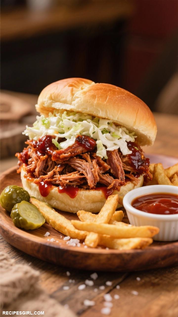 lunch ideas Smoky BBQ Pulled Pork Sandwiches
