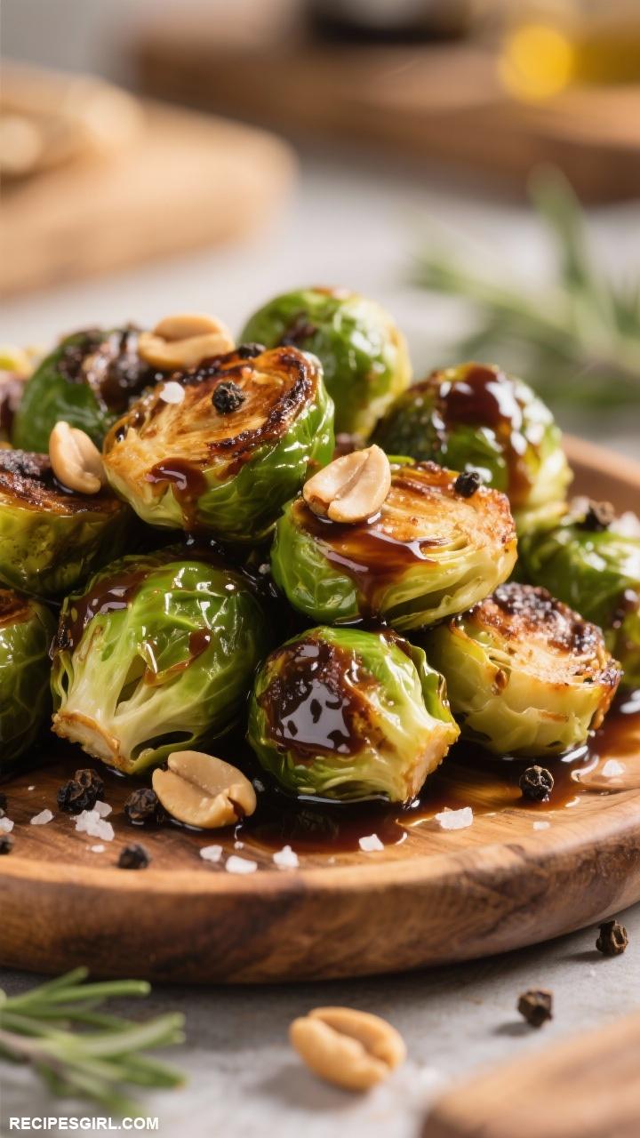 side dish recipes Roasted Brussels Sprouts with Balsamic Glaze